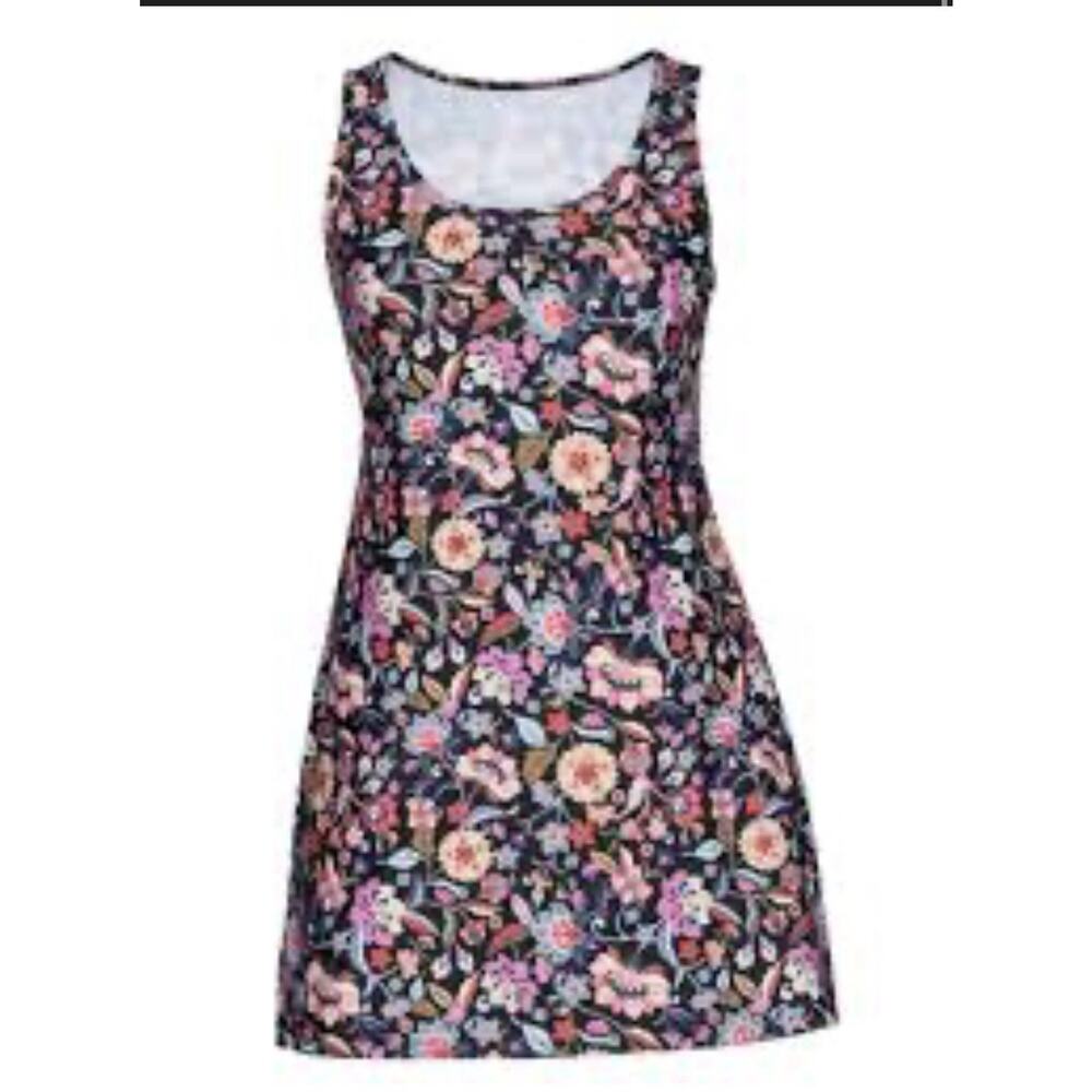 NWOT Nuu Muu Flora Black Floral Scoop Dress XL